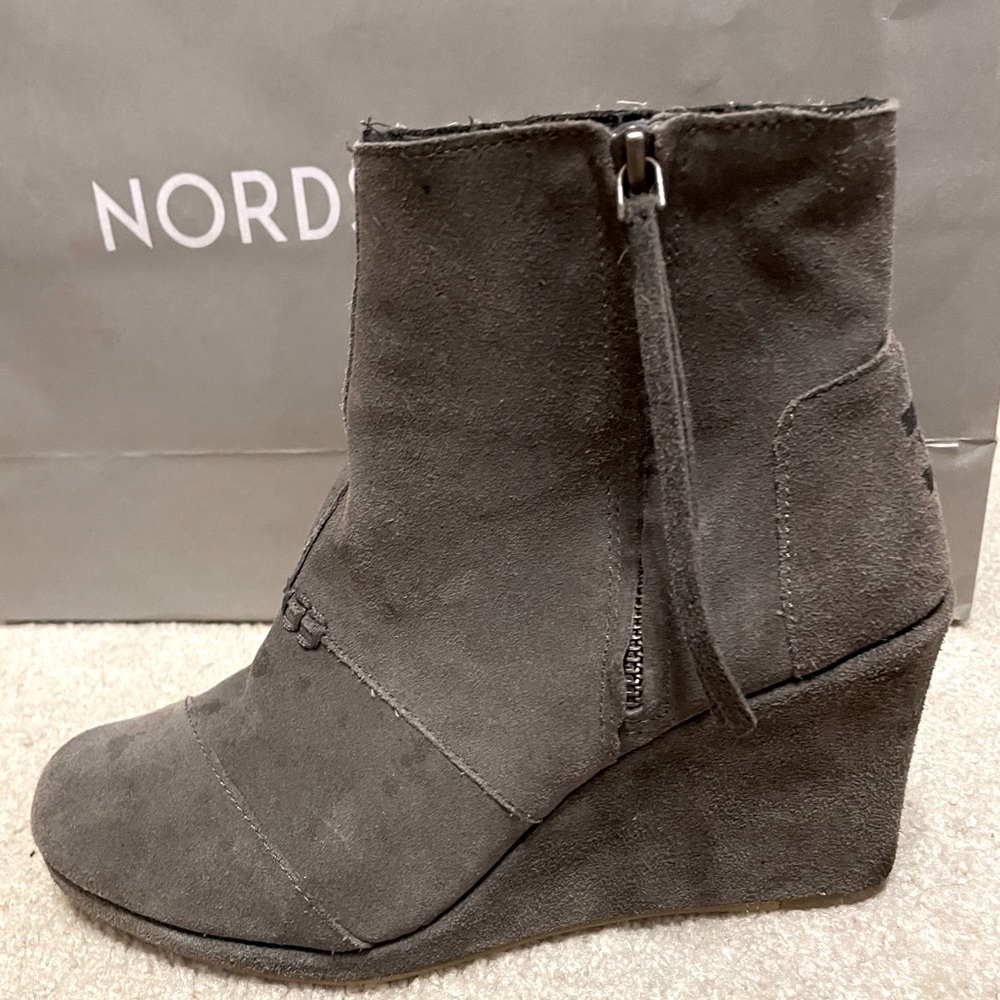 TOMS wedge booties